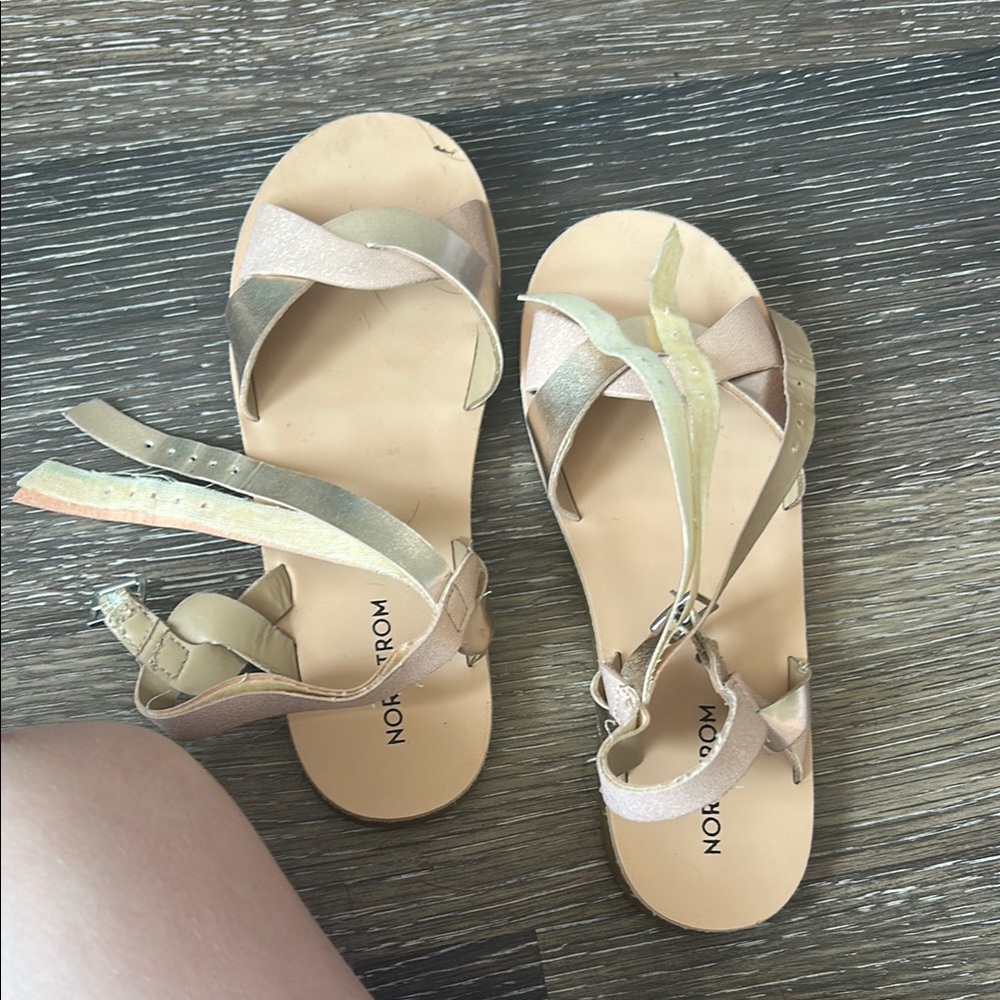Nordstrom Tan Sandals with Strappy Design